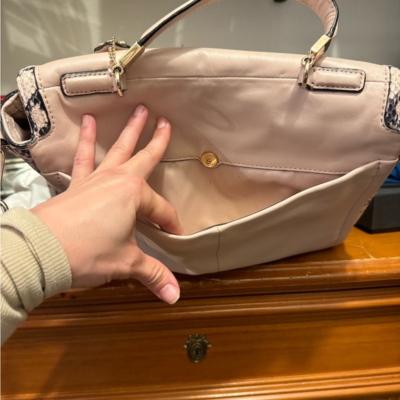 COACH light pink and snakeskin shoulder bag - Picture 8 of 12